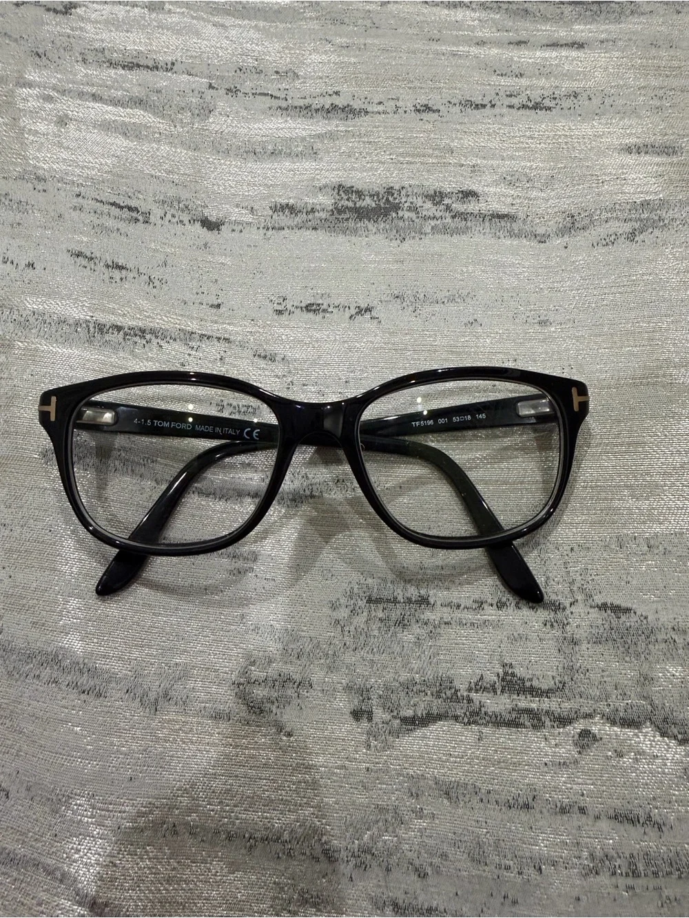 Tom Ford Women's Optical Glasses Black with Gold Accents